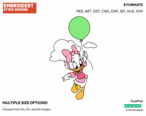 Webbigail Hanging From Floating Balloon - Ducktales - Classic - TV Shows - Disney Embroidery Design in 3 sizes & 8 formats
