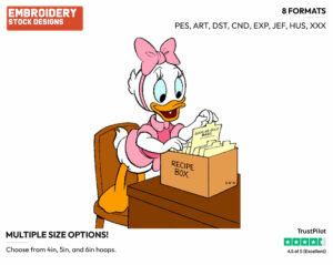 Webbigail Going Through Recipe Box - Ducktales - Classic - TV Shows - Disney Embroidery Design in 3 sizes & 8 formats