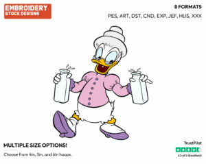 Grandma Duck - Ducktales - Classic - TV Shows - Disney Embroidery Design in 3 sizes & 8 formats