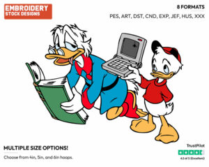 Huey, Scrooge - Ducktales - Classic - TV Shows - Disney Embroidery Design in 3 sizes & 8 formats
