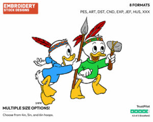 Huey, Dewey, Louie - Ducktales - Classic - TV Shows - Disney Embroidery Design in 3 sizes & 8 formats