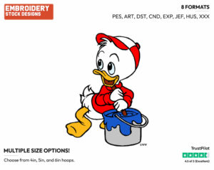 Huey - Ducktales - Classic - TV Shows - Disney Embroidery Design in 3 sizes & 8 formats