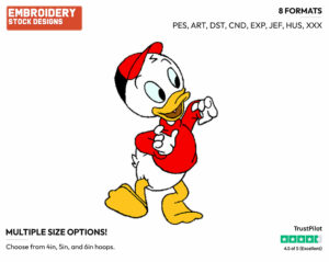 Huey - Ducktales - Classic - TV Shows - Disney Embroidery Design in 3 sizes & 8 formats