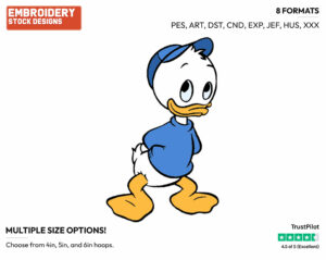 Dewey - Ducktales - Classic - TV Shows - Disney Embroidery Design in 3 sizes & 8 formats