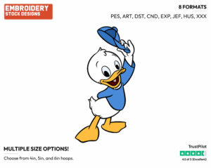 Dewey - Ducktales - Classic - TV Shows - Disney Embroidery Design in 3 sizes & 8 formats