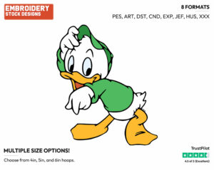 Louie Pointing - Ducktales - Classic - TV Shows - Disney Embroidery Design in 3 sizes & 8 formats