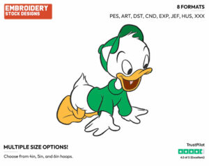 Louie - Ducktales - Classic - TV Shows - Disney Embroidery Design in 3 sizes & 8 formats