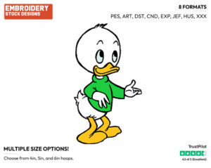 Louie - Ducktales - Classic - TV Shows - Disney Embroidery Design in 3 sizes & 8 formats