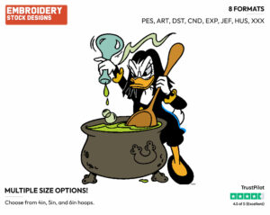 Magica De Spell Making A Potion - Ducktales - Classic - TV Shows - Disney Embroidery Design in 3 sizes & 8 formats