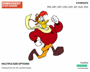 Launchpad Mcquack Running - Ducktales - Classic - TV Shows - Disney Embroidery Design in 3 sizes & 8 formats