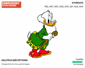 Glomgold - Ducktales - Classic - TV Shows - Disney Embroidery Design in 3 sizes & 8 formats
