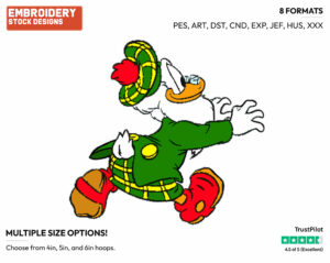 Glomgold Running - Ducktales - Classic - TV Shows - Disney Embroidery Design in 3 sizes & 8 formats