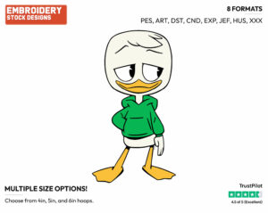 Louie Posing - Ducktales - Modern - TV Shows - Disney Embroidery Design in 3 sizes & 8 formats