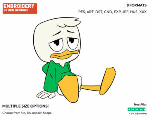 Louie - Ducktales - Modern - TV Shows - Disney Embroidery Design in 3 sizes & 8 formats