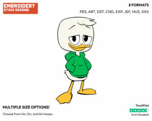 Louie - Ducktales - Modern - TV Shows - Disney Embroidery Design in 3 sizes & 8 formats