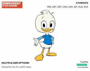 Dewey - Ducktales - Modern - TV Shows - Disney Embroidery Design in 3 sizes & 8 formats