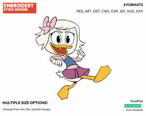 Webby - Ducktales - Modern - TV Shows - Disney Embroidery Design in 3 sizes & 8 formats