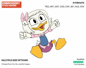 Webby Cheering - Ducktales - Modern - TV Shows - Disney Embroidery Design in 3 sizes & 8 formats