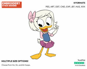 Webby - Ducktales - Modern - TV Shows - Disney Embroidery Design in 3 sizes & 8 formats
