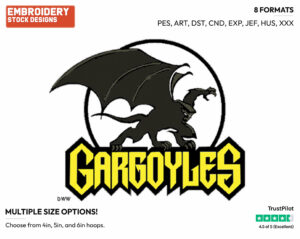 Gargoyles Logo - Gargoyles - TV Shows - Disney Embroidery Design in 3 sizes & 8 formats