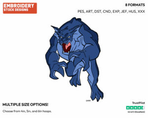 Bronx - Gargoyles - TV Shows - Disney Embroidery Design in 3 sizes & 8 formats
