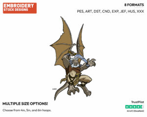 Hudson - Gargoyles - TV Shows - Disney Embroidery Design in 3 sizes & 8 formats