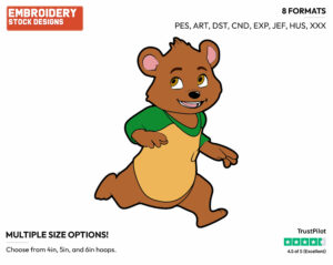 Bear - Goldie and Bear - TV Shows - Disney Embroidery Design in 3 sizes & 8 formats