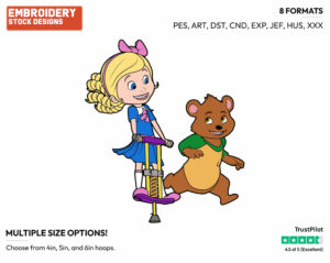 Goldie, Bear - Goldie and Bear - TV Shows - Disney Embroidery Design in 3 sizes & 8 formats