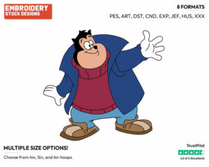P.J. - Goof Troop - TV Shows - Disney Embroidery Design in 3 sizes & 8 formats