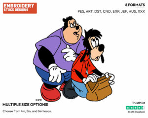 Max, P.J. - Goof Troop - TV Shows - Disney Embroidery Design in 3 sizes & 8 formats