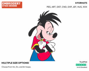 Max - Goof Troop - TV Shows - Disney Embroidery Design in 3 sizes & 8 formats