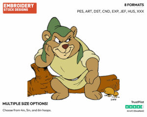 Gruffi - Gummi Bears - TV Shows - Disney Embroidery Design in 3 sizes & 8 formats