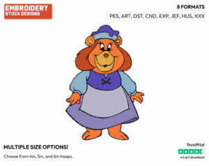 Grammi - Gummi Bears - TV Shows - Disney Embroidery Design in 3 sizes & 8 formats