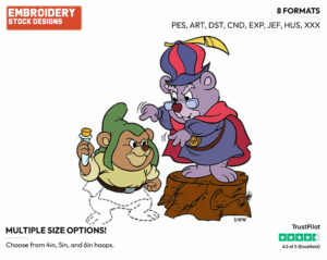 Zummi Making Gruffi Invisible - Gummi Bears - TV Shows - Disney Embroidery Design in 3 sizes & 8 formats