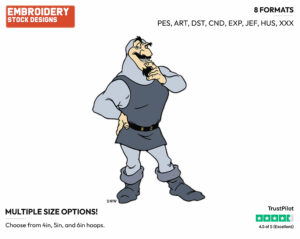 Duke Igthorn - Gummi Bears - TV Shows - Disney Embroidery Design in 3 sizes & 8 formats