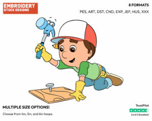 Manny, Pat - Handy Manny - TV Shows - Disney Embroidery Design in 3 sizes & 8 formats