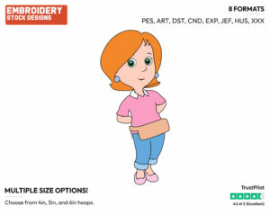 Kelly - Handy Manny - TV Shows - Disney Embroidery Design in 3 sizes & 8 formats