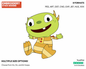Baby Ivor - Henry Hugglemonster - TV Shows - Disney Embroidery Design in 3 sizes & 8 formats