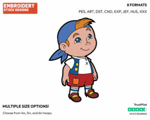 Cubby - Jake and the Neverland Pirates - TV Shows - Disney Embroidery Design in 3 sizes & 8 formats