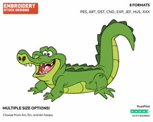 Croc - Jake and the Neverland Pirates - TV Shows - Disney Embroidery Design in 3 sizes & 8 formats