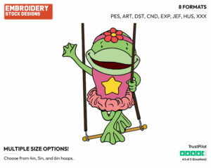 Croaky - JoJo's Circus - TV Shows - Disney Embroidery Design in 3 sizes & 8 formats