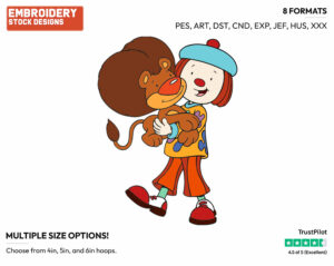 Jojo Carrying Goliath - JoJo's Circus - TV Shows - Disney Embroidery Design in 3 sizes & 8 formats