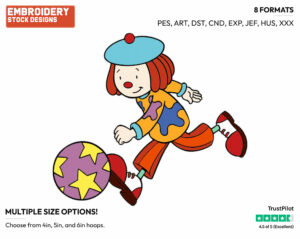Jojo Running After Ball - JoJo's Circus - TV Shows - Disney Embroidery Design in 3 sizes & 8 formats