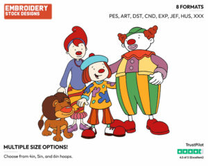 Jojo, Goliath, Peaches, Mr. Tickle - JoJo's Circus - TV Shows - Disney Embroidery Design in 3 sizes & 8 formats