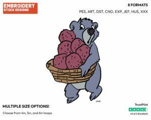 Baloo - Jungle Cubs - TV Shows - Disney Embroidery Design in 3 sizes & 8 formats