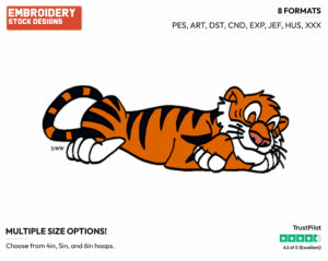 Shere Khan - Jungle Cubs - TV Shows - Disney Embroidery Design in 3 sizes & 8 formats