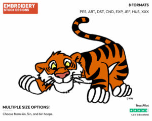 Shere Khan - Jungle Cubs - TV Shows - Disney Embroidery Design in 3 sizes & 8 formats