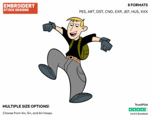 Ron Stoppable - Kim Possible - TV Shows - Disney Embroidery Design in 3 sizes & 8 formats