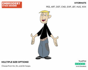 Ron Stoppable - Kim Possible - TV Shows - Disney Embroidery Design in 3 sizes & 8 formats