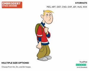 Ron Stoppable - Kim Possible - TV Shows - Disney Embroidery Design in 3 sizes & 8 formats
